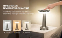 Lámpara De Mesa LED Táctil Recargable Luz Nocturna Para Escritorio Decorativa Para Restaurante Hotel Bar Bedroom Moderno - details 8