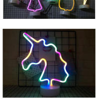 Luz De Neón USB Forma De Flamenco Iluminación De Pared Para Bodas Dormitorio Niños Habitación Bebé Luz LED Decorativa - details 9