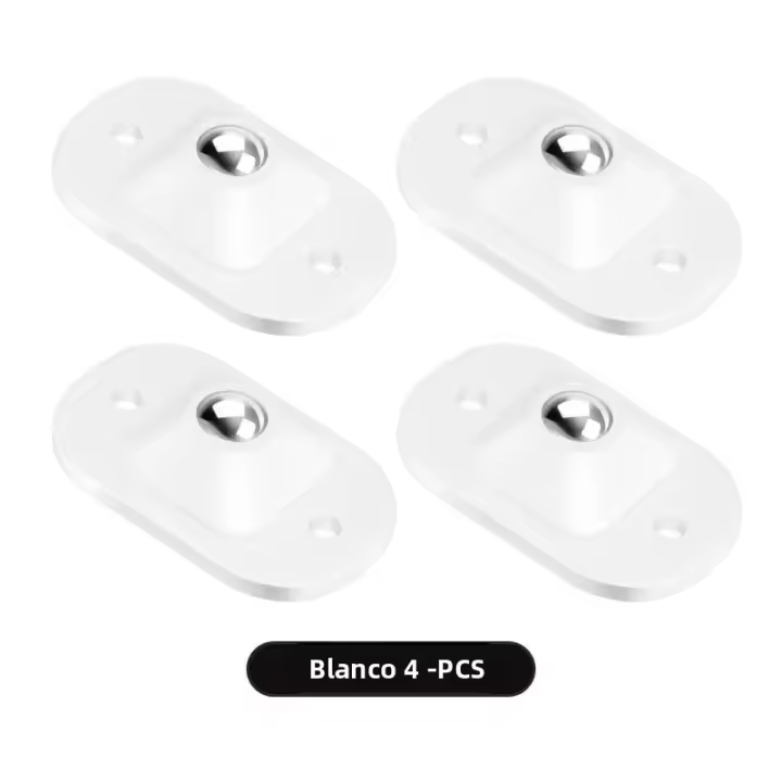 Ruedas Giratorias De Acero Inoxidable Para Muebles Mini Rodillos Sueltos Con Adhesivo Universal Rotación 360 Grados Para Cajas De Almacenamiento - 1