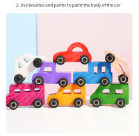 Coche De Graffiti De Madera DIY Para Niños Set De Pintura Y Coloración Modelo De Construcción Tridimensional Sin Baterías - details 6