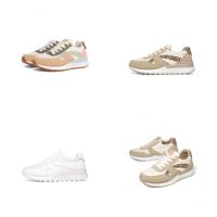 HLUNA - Zapatillas Deportivas Sneakers Playeras Mujer de Colorines - Combinación de colores Verde Beige y Camel - jf1211 - details 1