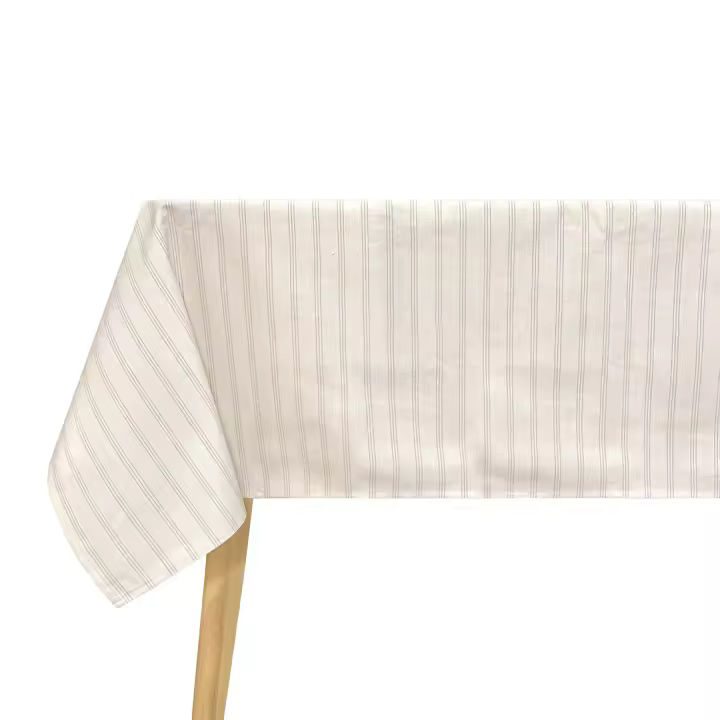 EL CABALLO - Mantel de algodón/poliéster RONDA 140x140 cm beige.  Fabricado en España. - 1