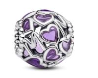 PANDORA Moments 793772 C01 Colgante de Corazón Abierto en Plata de Ley, compatible con Moments pulsera, 11,4x11,4x10,8mm, de Plata Ley, sin Gemas, viene con El original embalaje de Caja de Giunte. - details 0