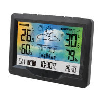 Multifunctional Wireless Weather Station Forecaster Indoor Outdoor Thermometer Hygrometer with Sensor Color Screen Alarm Clock - details 5