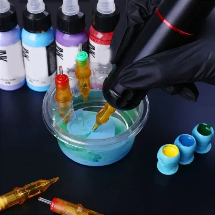 20pcs/box Copas De Enjuague Para Tatuaje Resistente a Fugas Limpieza Profesional De Tinta Cuchillas De Tinta Para Blending Rinsing Diluyendo Y Secando - 1