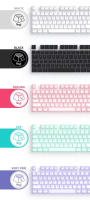 Nogi Cherry Perfil ABS Silicona Teclado Mecánico Blanco Negro Sakura Pep Very Peri Compatible Con Gh60 Poker 87 TKL 104 ANSI Xd64 Bm60 Xd68 - details 1