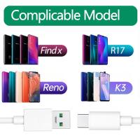 Cable De Carga Con Super Destello 5A Para VOOC Compatible Con OPPO RX17 pro Find X2 pro K3 K5 Reno 2 3 4 pro 5G Ace pro Ace2 Realme XT X2 6 pro Tipo-C USB a - details 4