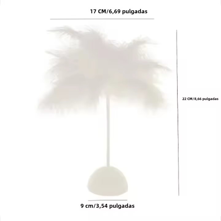 Lámpara De Mesa LED Con Diseño De Plumas Para Niños - Portátil Y Ideal Para Decoración De Dormitorio Tamaño 1PC Fuente De Alimentación Batería - 1