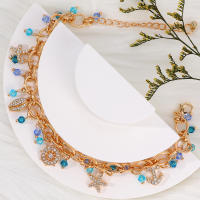 Encanto Pulsera popular con colgante de ancla y estrella de mar de aleación estilo vacaciones oceánicas para damas - details 6