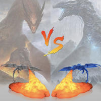 Lámpara De Noche Dragón Fuego 3D Recargable LED Para Camping Decoración De Hogar Para Niños Y Adultos Regalos Luz De Mesa Para Dormitorio - details 1