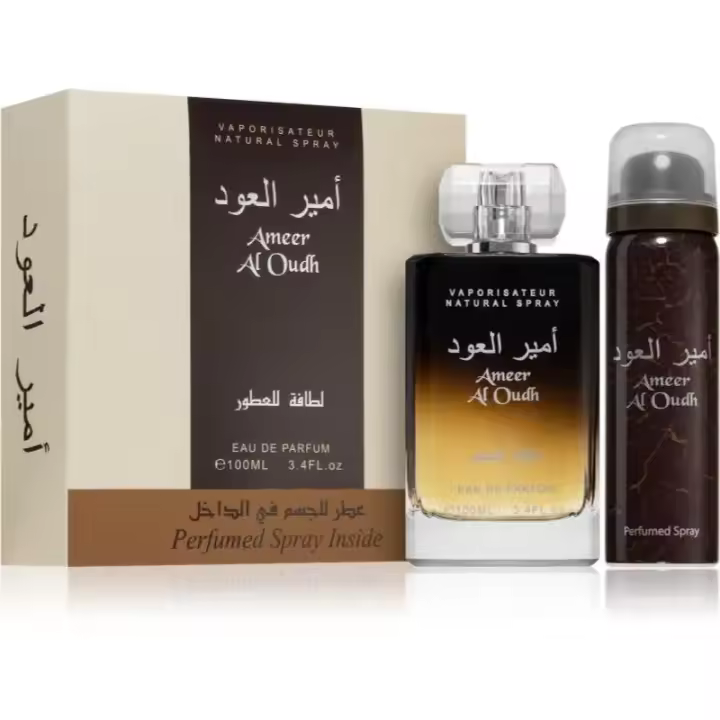 Lattafa Ameer Al Oudh lote de regalo Unisex Eau de Parfum 100 ml + desodorante 50 ml ***NOVEDAD*** - 1