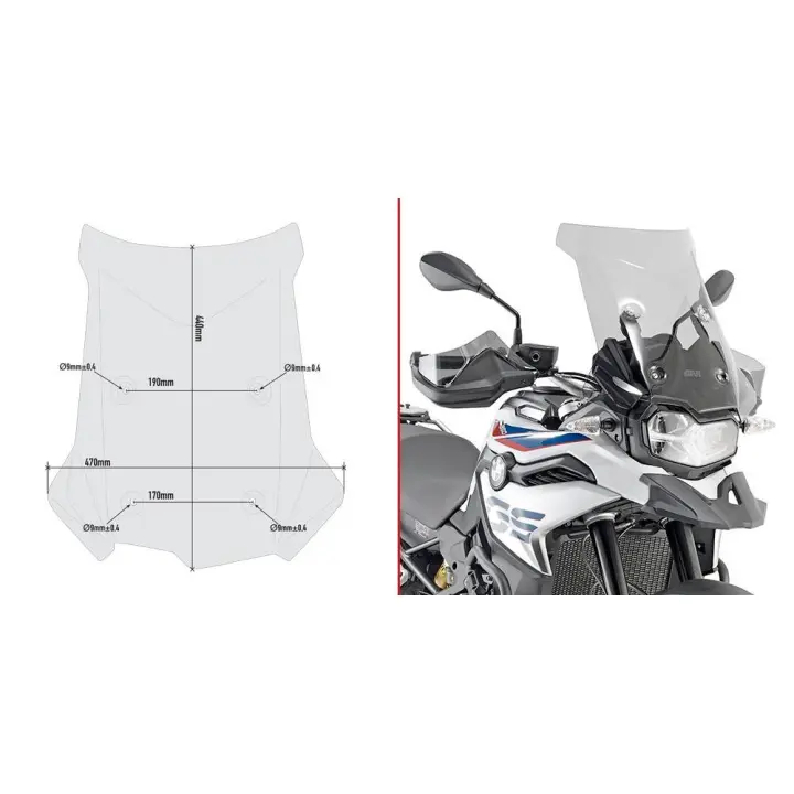 Givi Cupula P/kitao Bmw F850gs 18 Ahum   Ce U - 1