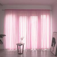 Cortina De Tules Sólida Y Transparente 100x200cm Para Sala De Estar Y Dormitorio Sin Dobles Capas Moderno Cortina De Ventana - details 16