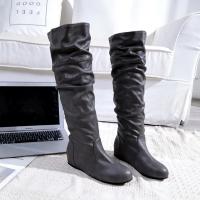 Botas De Mujer De Talla Grande 35-43 Botines Planos De Primavera Otoño Estilo Occidental Botas Largas Con Tacón Medio Material PU - details 6
