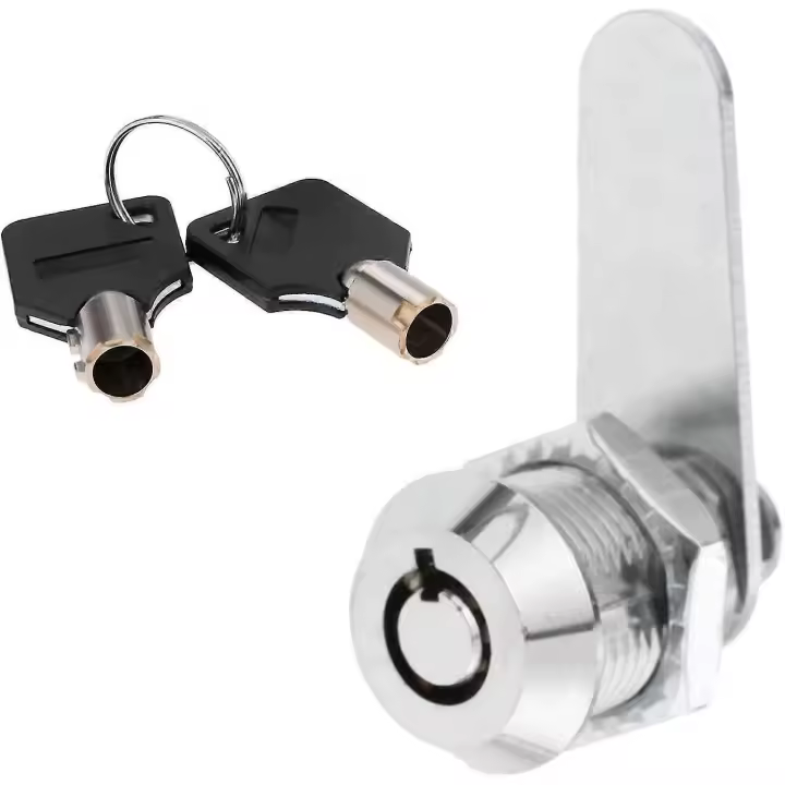 Cerradura tubular de aleación de zinc para cajón de seguridad, puerta, cilindro, buzón, caja de herramientas, cerradura con 2 llaves - 1