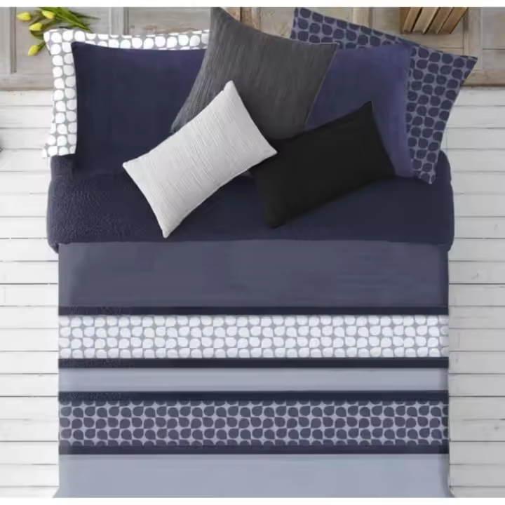 MANTEROL Edredón Comforter Reverso Sherpa DOKO 052 Azul de Cama 180 cm. (270x260 cm) - 1