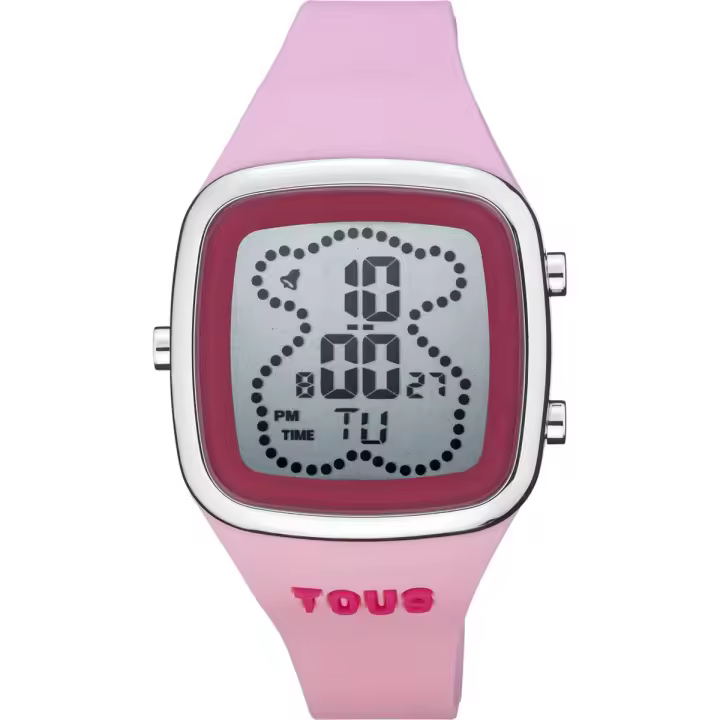 Reloj Tous B-Time digital con correa de silicona rosa con garantía y packaging oficiales de la firma - 1