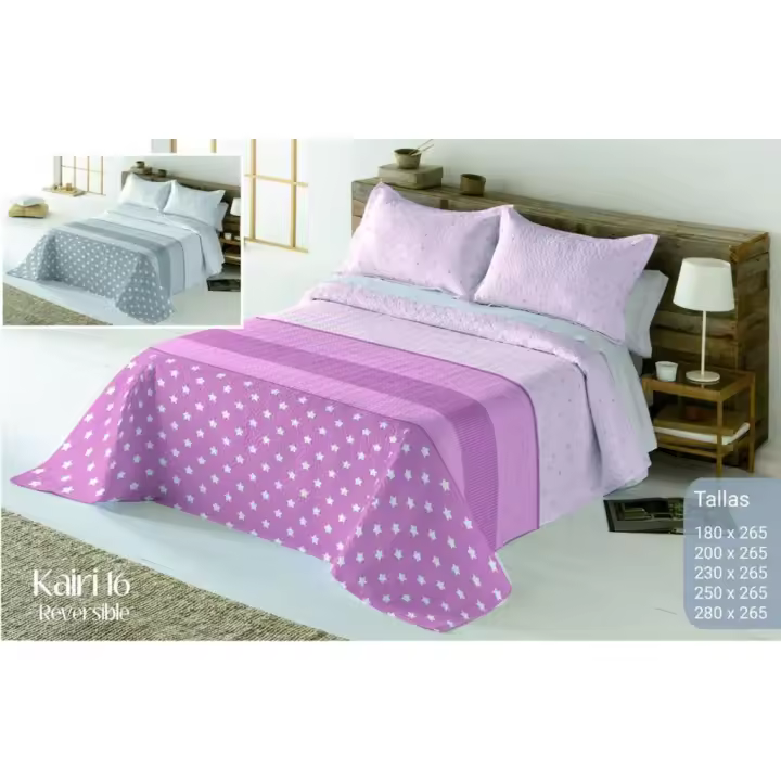 Colcha Bouti Fina con Diferentes tamaños, Colcha conSuavidad y Versatilidad, Ideal para Todo el Año, 100% Microfibra. (Cama 90/105/135/150/180), Modelo KAIRI - 1
