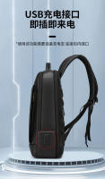 Mochila de cuero genuino para hombre, mochila de negocios para computadora, mochila de viaje de ocio de gran capacidad para estudiantes universitarios, estudiantes de secundaria y preparatoria. - details 8