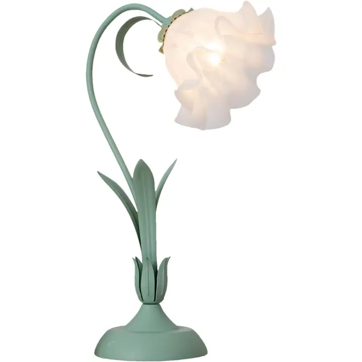 Les Filles Lampe De Chevet Dimmable, Col De Cygne Avec Muguet Acrylique Abat Jour, Pour Lecture, Étude, Chambre à Coucher, Dortoir-Bureau Enfant Vert - 1