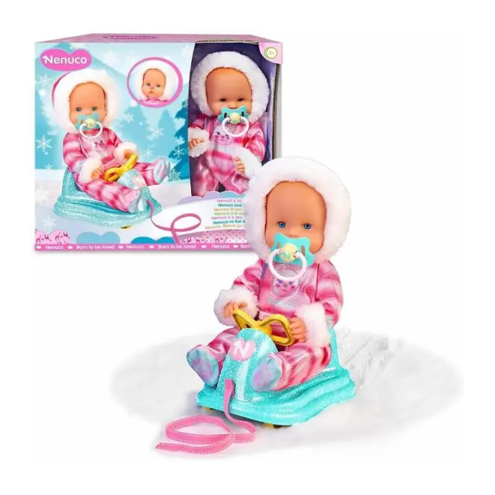 Muñeco Nenuco con Trineo de Famosa - Divertidos Paseos por la Nieve - 1