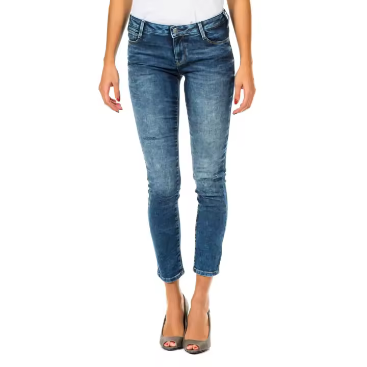 MET-Pantalon Tejano Largo con bajos con corte estrecho 10DB50282 para Mujer - 1