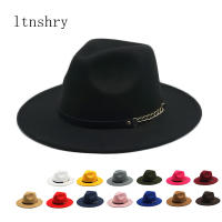 Nueva Moda Invierno Otoño Imitación Lana Hombres Mujeres Sombreros Fedoras Jazz European American Cuello Redondo Sombreros Bowler - details 0