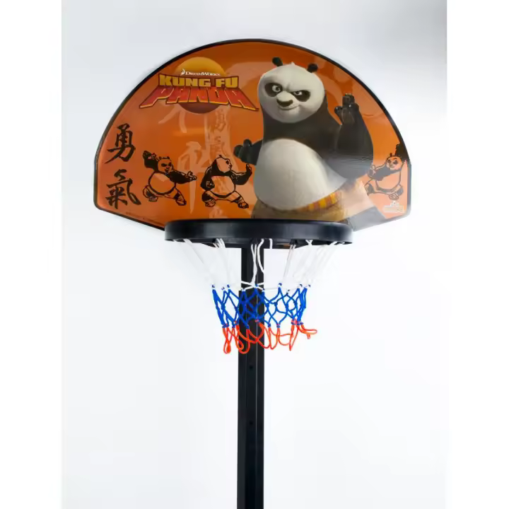 Canasta Baloncesto infantil juvenil Kung Fu Panda (6843) Canasta de baloncesto con base, balón e hinchador. Ligero y fácil de montar. Calidad al mejor precio. De acuerdo a la normativa CE. +3 años - 1