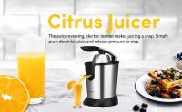 Exprimidor de Naranja Electrico 350W, Exprimidor de Zumo con Mango para Presionar, Exprimidor de Limon con Palanca Easy Press, Exprimidor de Citricos Con Brazo de Prensar, Cuerpo Acero con Deposito de 400ml - details 0