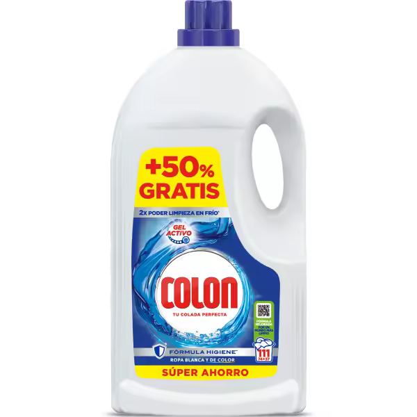 Colon Gel Activo Detergente para la lavadora 74 lavados + 50% gratis - 111 lavados - 1