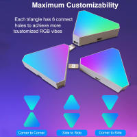 Lámparas De Triángulo USB Bluetooth 5V WiFi Luz LED RGB Para Ambiente De Juego Y Dormitorio Sincronización De Música Lámparas Mágicas Rítmicas - details 8