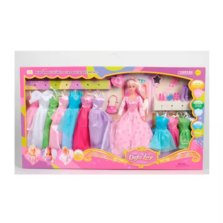 Muñeca Defa Lucy con Vestidos y Accesorios. - 1