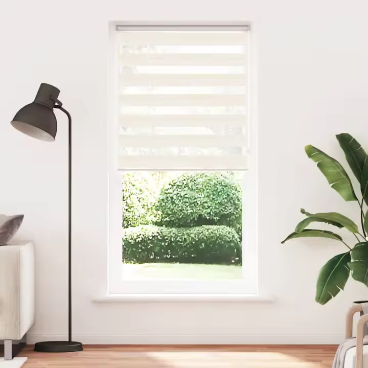 Estor cebra beige mármol tejido ancho 95,9 cm poliéster - 1