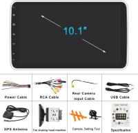 Android 13 para estéreo de automóvil de doble DIN, radio con pantalla táctil IPS HD ajustable de 10,1" compatible con Apple Carplay Android Auto, receptores de audio para automóvil, cámara de respaldo, enlace de espejo, radio FM - details 3