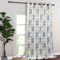Cortina De Lujo Vintage En Estilo Rural Francesa 65% Blackout Para Dormitorio Y Sala De Estar Decoración Hogar Con Tope De Anillo Tratamiento De Ventana - details 0