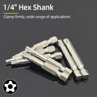 Juego De Puntas De Destornillador Pentáculo Estrella 1/4 Hex Shank Cinco Puntos Torx S2 Acero Magnético T10-T40 50mm Para Herramientas Eléctricas - details 4