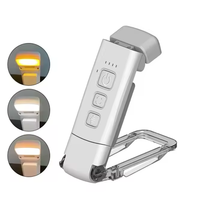 Luz De Lectura LED Mini Portátil Recargable Por USB Protección Ocular Con 3 Colores Y 5 Niveles De Brillo Incluye Marcapáginas - 1