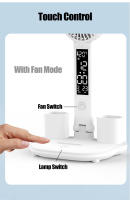 Lámpara De Escritorio LED Con Ventilador Y Reloj Digital USB Luz De Lectura Táctil Plegable De 3 Colores Luz Nocturna Para Ojos Cuidado - details 8