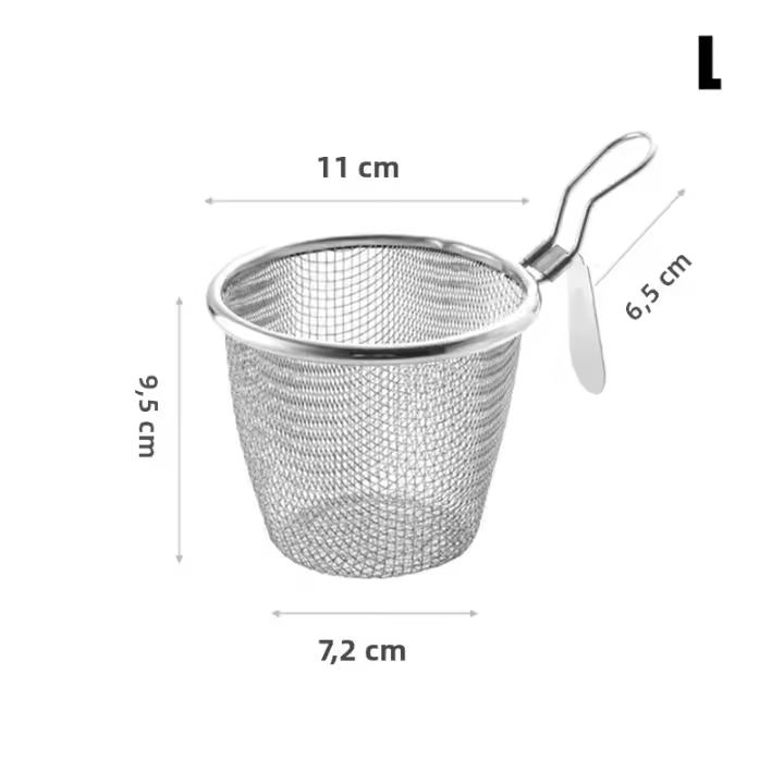 Cestería De Malla De Acero Inoxidable Para Cocinar Al Vapor Enjuague Freír Colador De Verduras Hot Pot Tamaño Grande Resistente Al Calor - 1