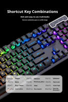 Teclado De Juego EWEADN Con Cable Silencioso 104 Teclas Tamaño Completo Retroiluminado LED Arco Iris Para Windows Laptop PC - details 4