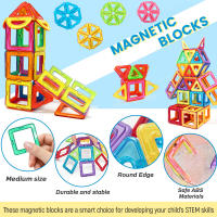 Juego De Construcción Magnético Educativo STEM De Mediana Tamaño Bloques Duraderos De Color Vibrante Regalo De Aprendizaje Ideal - details 4