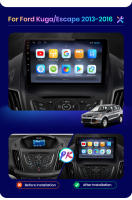 AWESAFE inalámbrico CarPlay Android Auto Radio para Ford Escape Kuga 2 2013 2014 2015 2016 coche reproductor multimedia GPS 2 din autoradio volante controles RDS Bluetooth - details 3