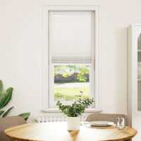 Plisse Persiana Cortina Plisada 50X150cm en color Blanco/Crema | protección solar decorativa para ventanas hogar oficina dormitorio fácil de instalar - details 0