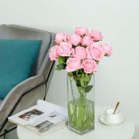 12pcs Arreglo De Rosas Artificiales Realistas Para Bodas Cumpleaños Y Más Decoración Floral Para El Hogar Y Arreglo De Flores - details 2