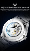 Reloj Mecánico OLEVS 9955 Original Acero Inoxidable Resistente Al Agua Luminoso Calendario De Negocios Lujo Reloj De Muñeca Automático - details 5