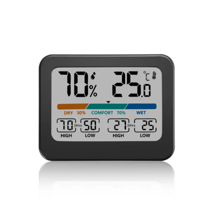 Medidor De Temperatura Y Humedad Multifuncional Para El Hogar Con Pantalla Color Digital Standby Medidor De Clima Y Higrómetro - 1