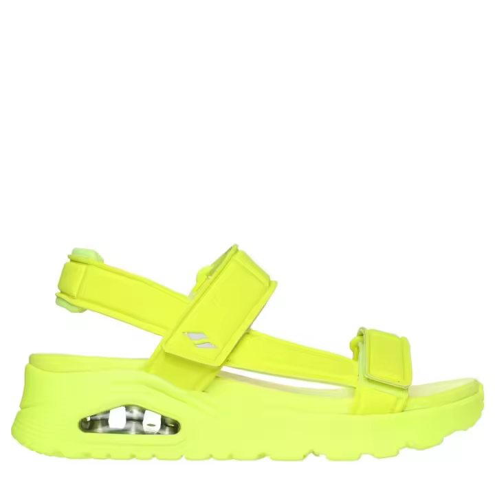 Sandalia Mujer Skechers UNO SANDAL Tejido Amarillo Neon Tacón Bajo 119814-NYEL - 1
