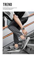 Zapatos De Deporte Para Hombre 2024 Nuevos U Cuero Casual Vulcanizados Transpirables Zapatillas De Caminar Y Correr Plataforma Planas Con Cierre Elástico Material De Suela EVA Talla Verdadera Para Verano - details 10