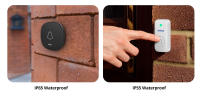 Bocina De Puerta Inalámbrica Exterior KERUI M525 Impermeable Kit De Campana Inteligente Con Alarma De Seguridad LED Y Melodías De Bienvenida Para Hogar - details 3