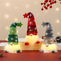 Adornos Navideños Con Luces Cara Sin Rostro Rudolph Muñeco Dwarf Leprechaun Decoración De Celebración Navideña Muñeco De Tela Textil - details 0
